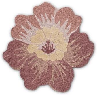 Crane Baby "Violet Hand-Tufted Wool Nursery Rug (36"" Round)"