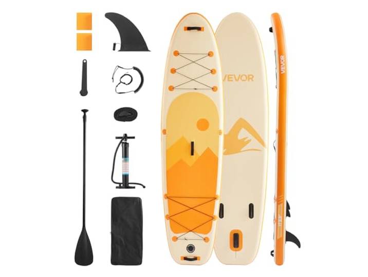 VEVOR Paddle Gonflable\, Planche à pagaie Debout Sup\, Ultra-légère\, avec Accessoires de Pompe\, pagaie\, aileron\, Sac à Dos\, Laisse de Cheville\, Sangle