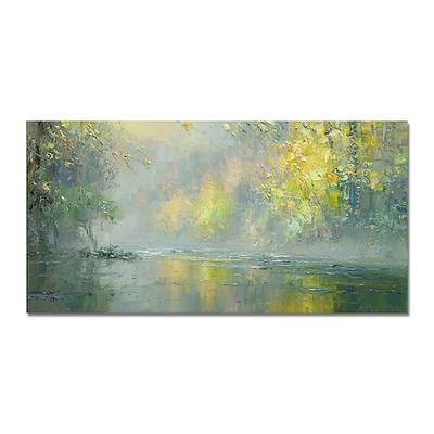 Ölgemälde handgemachte handgemalte Wandkunst Eindruck Landschaft Hauptdekoration Dekor gestreckter Rahmen fertig zum Aufhängen
