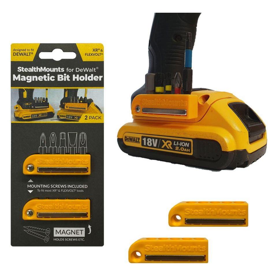 StealthMounts BH-DW-YLW-2 Gelber Bithalter für DeWalt (2er Pack) (Bit-Halter) (54039618)