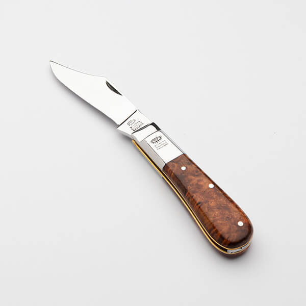Taylor s Eye Witness Amboyna Burr Worked Back Barlow Knife
