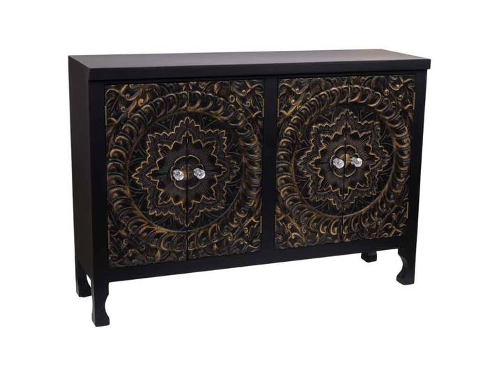 Buffet en bois avec 4 portes 100,5x26x70
