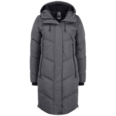 Kurzmantel OXMO "Kurzmantel OXJuna", Damen, Gr. M, grau (iron gate), Obermaterial: 100% Polyester PES., Mäntel Kurzmantel