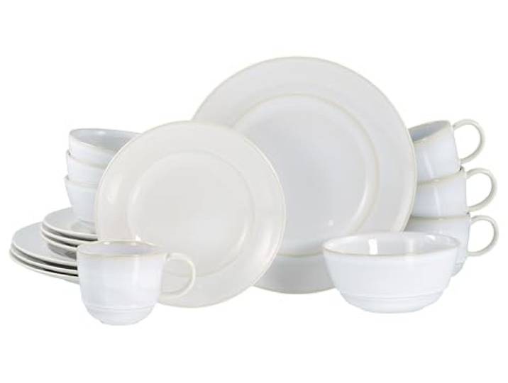 CreaTable\, 23669\, Série ANTIQUE offwhite\, service de vaisselle\, service de combinaison 16 pièces.