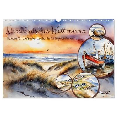 Norddeutsches Wattenmeer (Wandkalender 2027 DIN A3 quer), CALVENDO Monatskalender