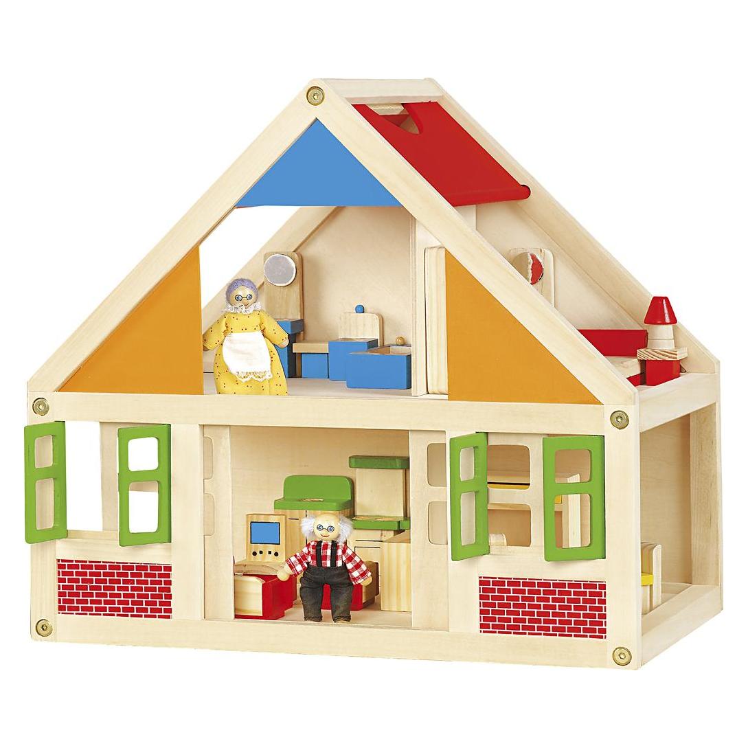 Viga Toys Puppenhaus Holz (56254)