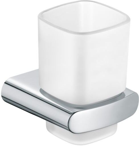 Keuco Elegance Glashalter 11650019000 verchromt, mit Kristall-Glas, mattiert