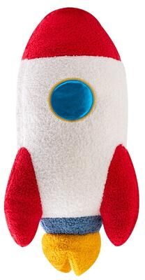 Tiny Tots Teens Trends Stuffed Spaceship Throw Pillow Home Decor, 58cm Plush Rocket Astronaut Toy, Birthday Gift Space Discovery For Kids rocket