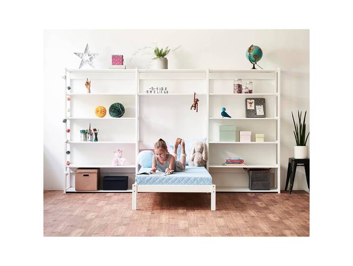 Étagère avec lit III 252cm Blanc