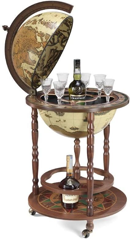 Globe-Bar "Giunone" - Style safari - Diamètre 40 cm   Zoffoli