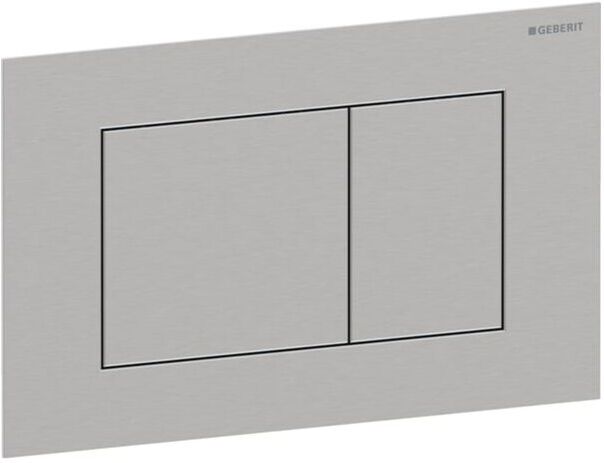 Geberit Sigma 40 Square Betätigungsplatte 115629FW1 Square, gebürstet, easy-to-clean-beschichtet, für 2-Mengen-Spülung,