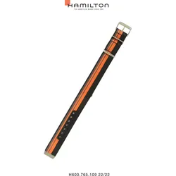 Hamilton - Khaki Aviation Band-set Nato-braun/orange-22/22 H694.765.109 - orange
