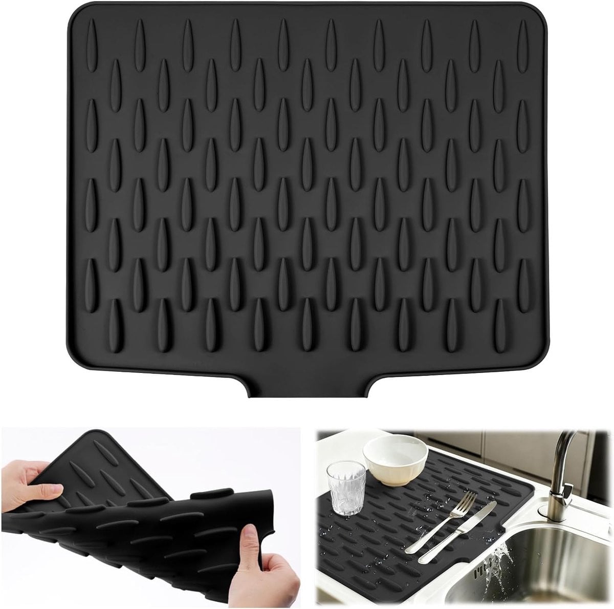 Hittebestendige siliconen afvoermat voor keuken en aanrecht - Antislip droogmat