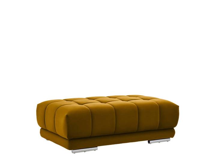 Beldomo Speed Hocker, Currygelb, Uni, 126x42x76 cm, Goldenes M, Stoffauswahl, Wohnzimmer, Hocker, Sitzhocker
