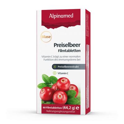 Alpinamed® Preiselbeer-Filmtabletten + Vitamin C 60 St Filmtabletten