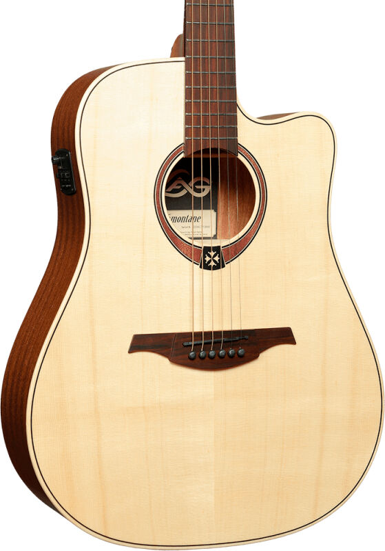 LÂG LAG   DREADNOUGHT Cutaway Natural GLAT70DCE  Guitarra Dreadnought