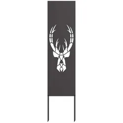 vidaXL Garten dekoratives Panel Tiermuster Schwarz 32 x 140 cm