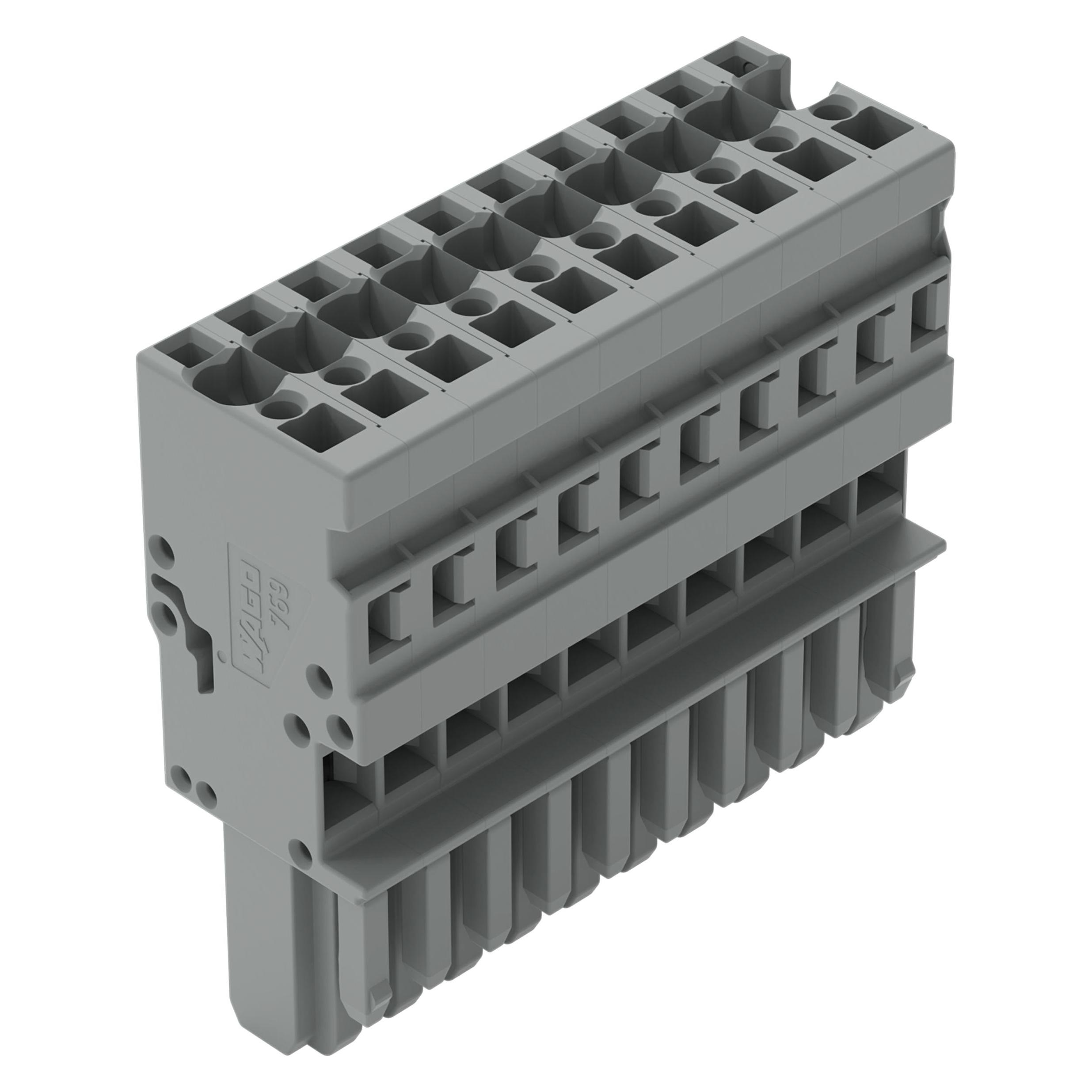 Wago 1 Conductor Female Plug, 10 Pole Grey (Diverse) (769-110)