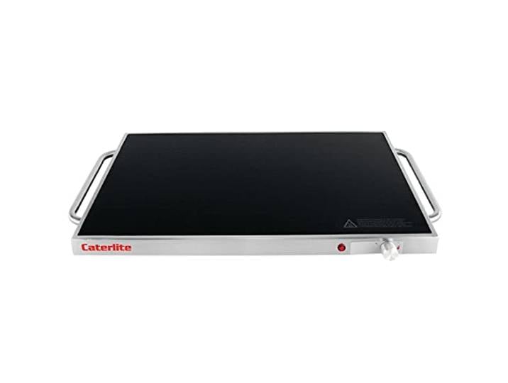 Caterlite 230 W Kochplatte, Edelstahl und gehärtetes Glas, Temperaturbereich: 60 °C bis 105 °C, Breite: 550 mm, Kapazität: 20 kg, passend für 1/1 GN oder kleinere Konfigurationen, CD562