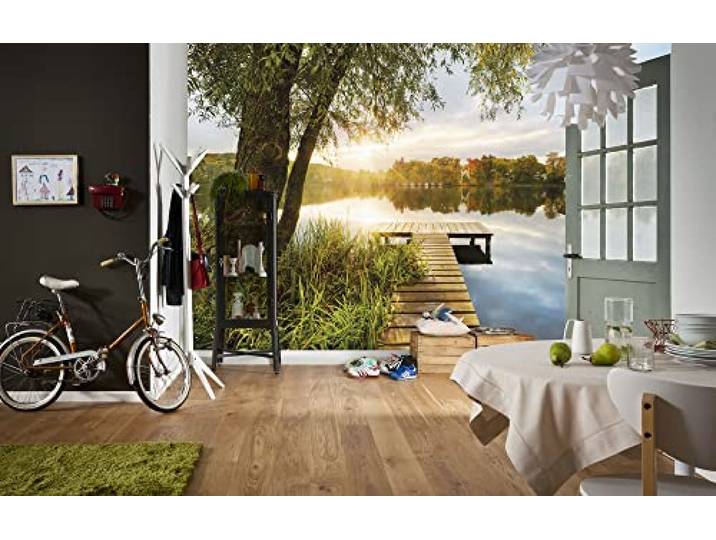 Komar Vlies Fototapete - Picnic - Größe 368 x 248 cm, 4 Teile inklusive Kleister - Tapete, Wohnzimmer, Schlafzimmer