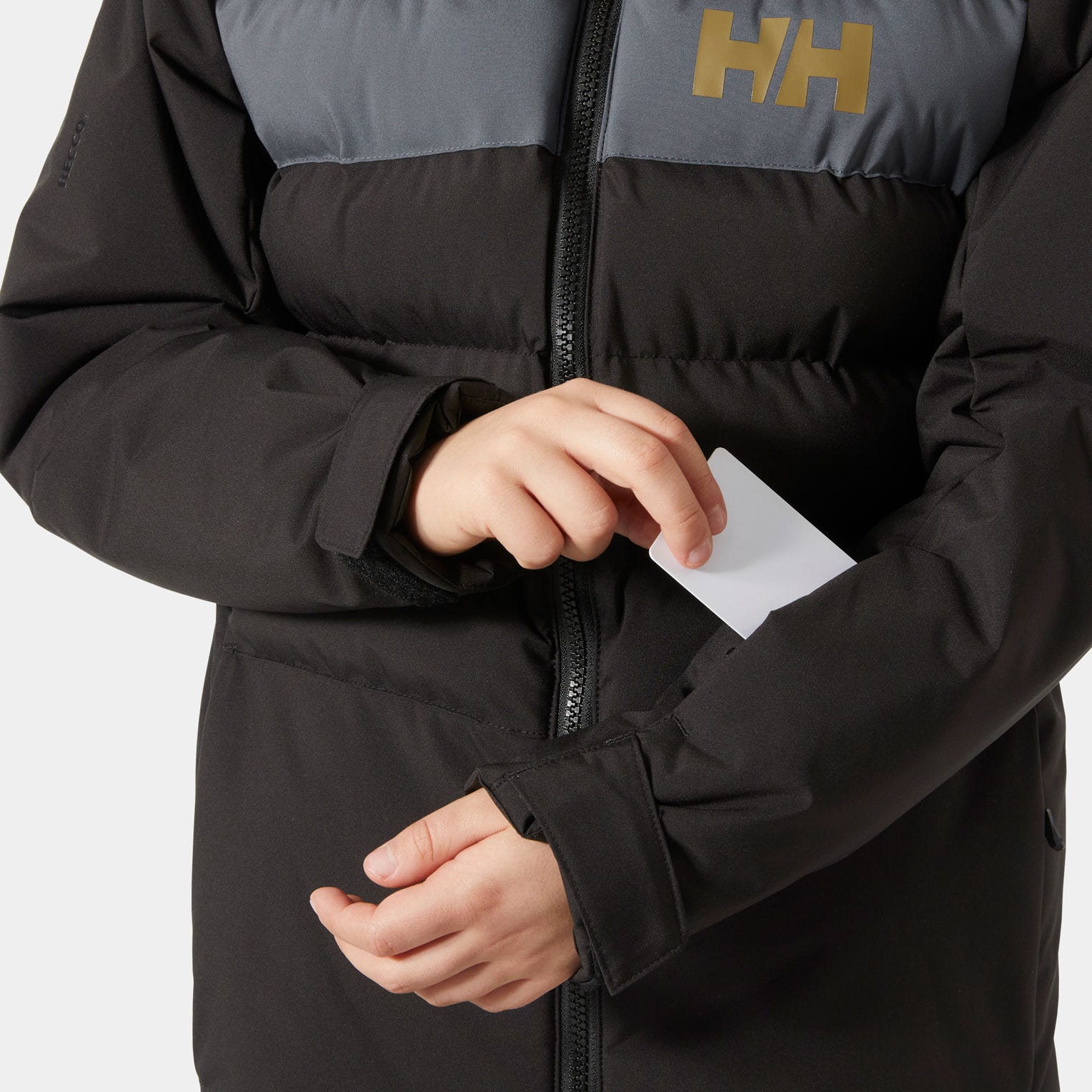 Helly Hansen Juniors' Cyclone Jacket - Black/Ebony - 14
