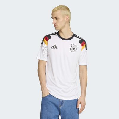 Fußballtrikot ADIDAS PERFORMANCE "DFB H JSY FAN", Herren, Gr. S, weiß, Obermaterial: 100% Polyester, Trikots Fußballtrikot, für Erwachsene, Deutschland WM 2026 Fan Trikot, aus Polyester