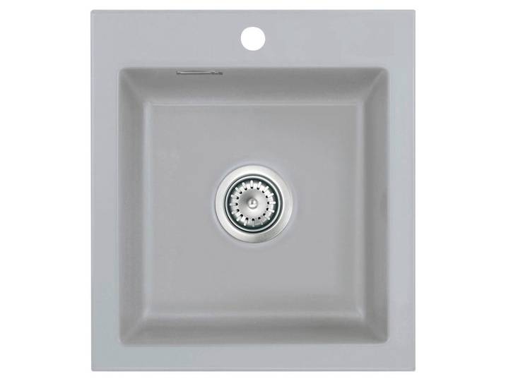Systemceram Spüle Mera 51, Titan, Keramik, 51x51x20 cm, Küchen, Küchenausstattung, Küchenspülen, Keramikspüle
