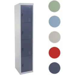 Schließfach Boston T163, Schließfachschrank Wertfachschrank Spind, Metall 180x38x45cm ~ anthrazit-grau