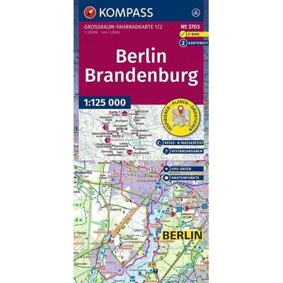 KOMPASS Großraum Fahrradkarte 3703 Berlin-Brandenburg, mit Knotenpunkten 1:125.000, Sonstige von , KOMPASS Freytag & Berndt, 978-3-99154-534-7