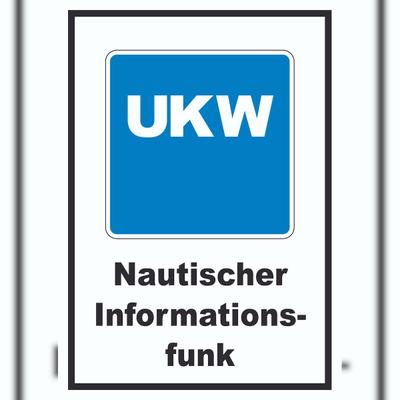 HB-Druck Nautischer Informationsfunk (mit Kanal) Schild A2 (420x594mm)