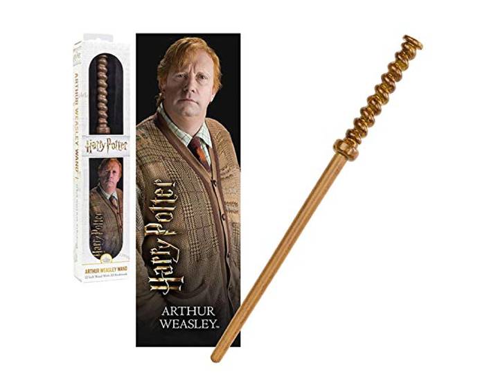 The Noble Collection Officiële Harry Potter - Arthur Wemel toverstaf met bladwijzer