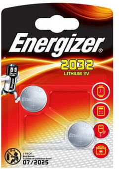 Energizer Pilhas Botão   CR2032   2 unidades