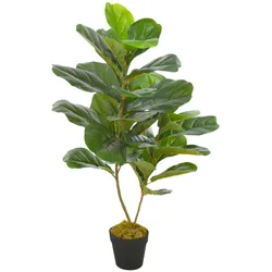 Décoshop26 - Künstliche Pflanze mit Topf grüne Feigenblätter 90 cm Innendekoration DEC022017 DEC022017