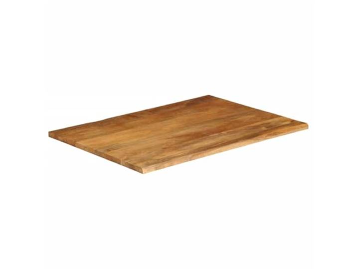 HGPOTUY Tischplatte mit Baumkante 110x80x3,8 cm Massivholz Mango Massives Mangoholz, rustikale Naturkante, Ersatztischplatte, vielseitig kombinierbar, feuchtes Tuch Reinigung