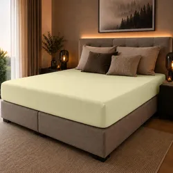 BettwarenShop Spannbettlaken für Boxspring Matratzen Ultra Stretch 90x200 cm | natur - beige