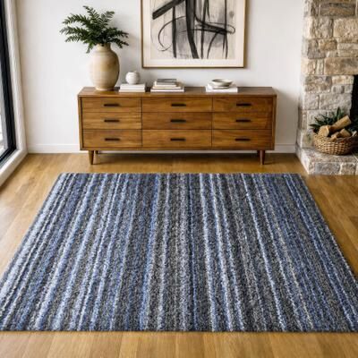 Addison Rugs Premium Washable Super Soft Stripe Spencer Dream Shag Rug