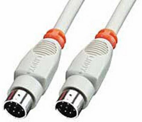 LINDY Seriell Anschlusskabel [1x Mini-DIN-Stecker - 1x Mini-DIN-Stecker] 2.00 m Grau