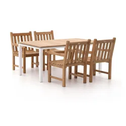 Sunyard Wales/Linosa 180 cm Gartenmöbel-Set 5-teilig
