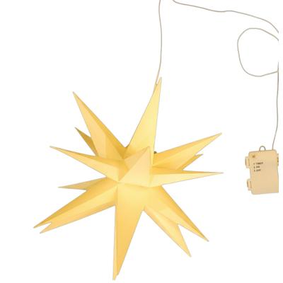 OTTO HOME LED Stern "LED Kunststoffstern KARINNA, Ø 35 cm", gelb, Ø 35cm, 2 Stk., Leuchten, Batteriebetrieb mit 6/18 St. Timer