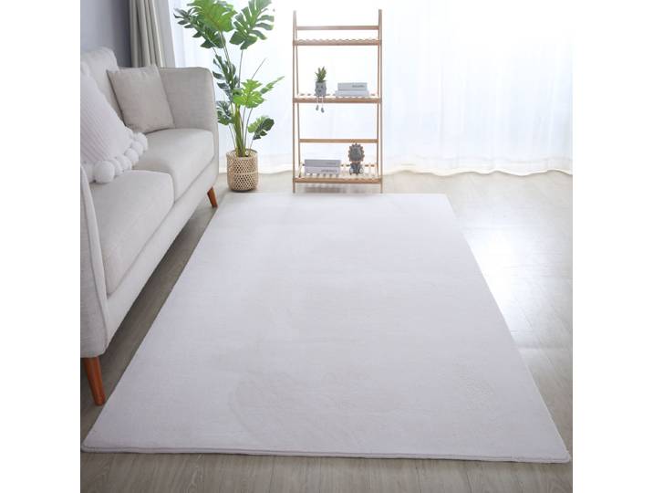 Kurzflorteppich Beige/Creme 200 x 290cm Polyester