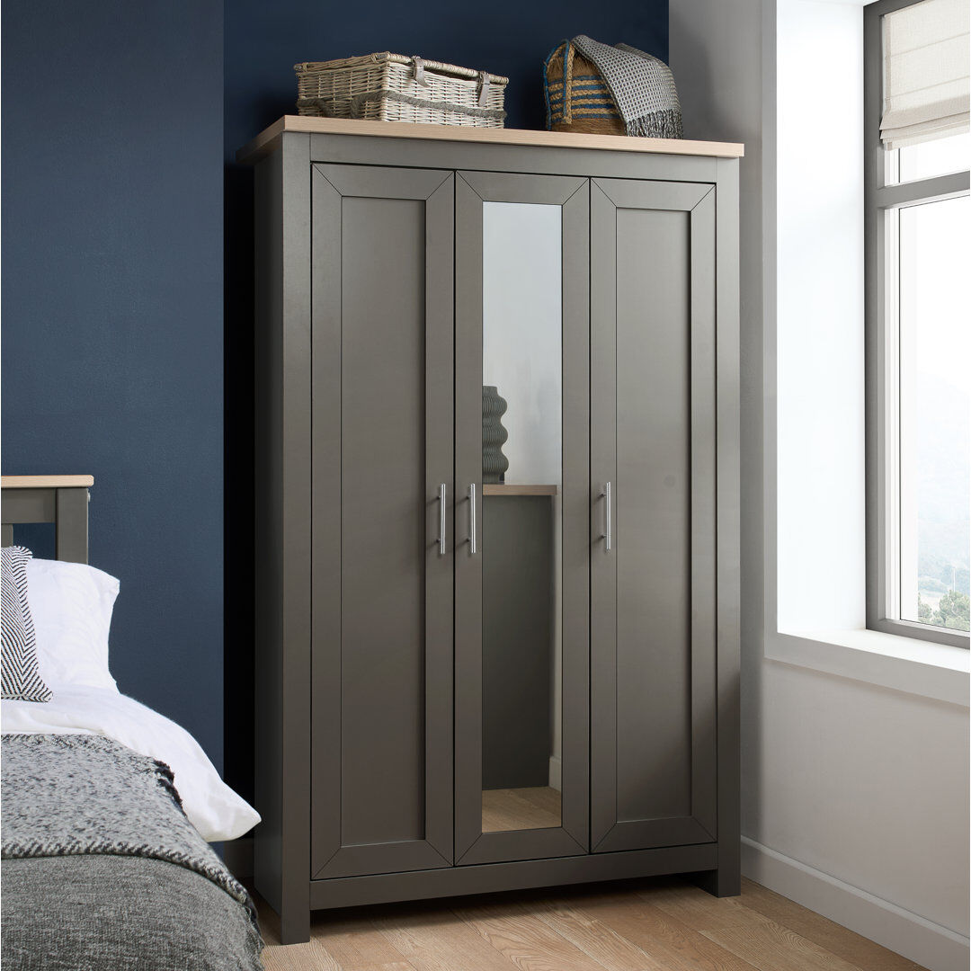 Lark Manor 3 Door Wardrobe Natural 180cm H X 111.9cm W X 52cm D