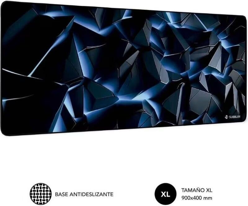Alfombrilla Gaming Subblim Blue Obsidian Xl 900x400x3 Mm Talla Única Unisex