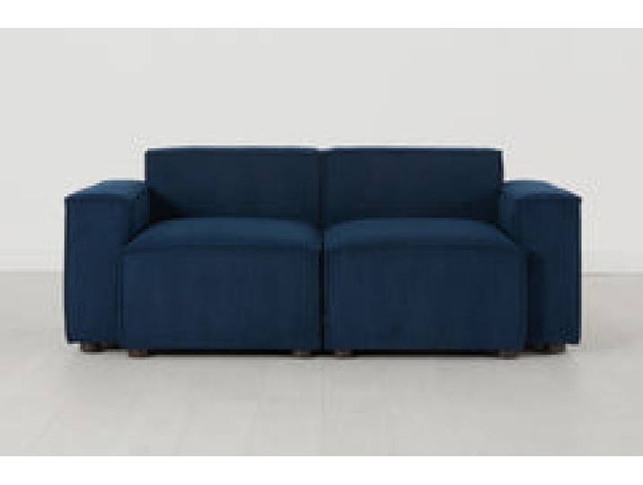 Zweisitzer-Sofa Model 03, Atlantikblau