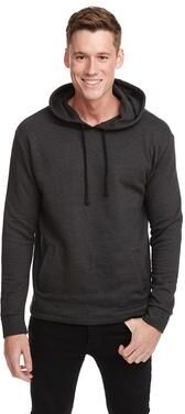 Next Level 9300 Apparel Malibu Pullover Hoodie in Heather Black size Large   60/40 cotton/polyester NL9300