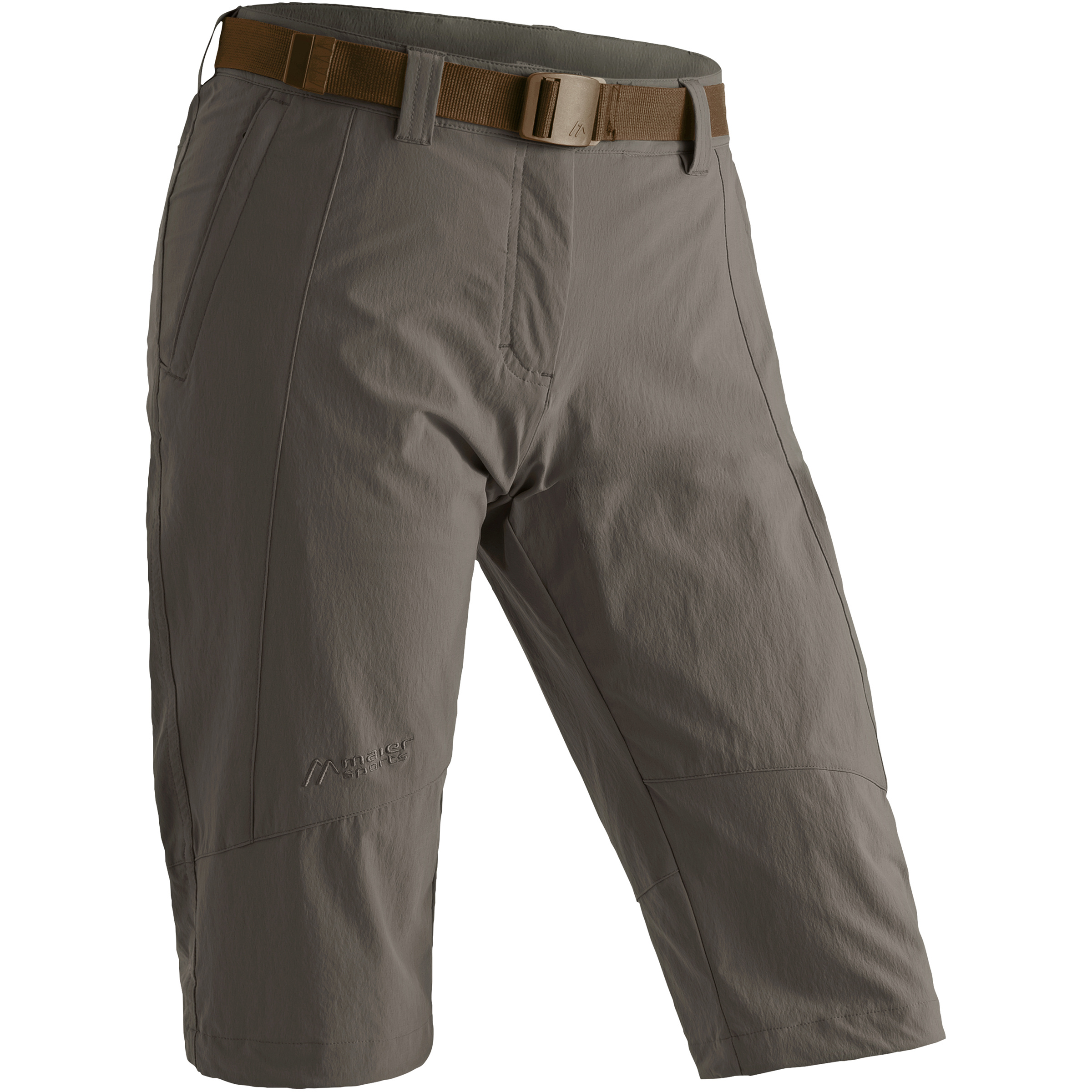 Maier Sports Kluane Capri Hose Damen Kurze Hosen braun Größe M Camping Wasserabweisend