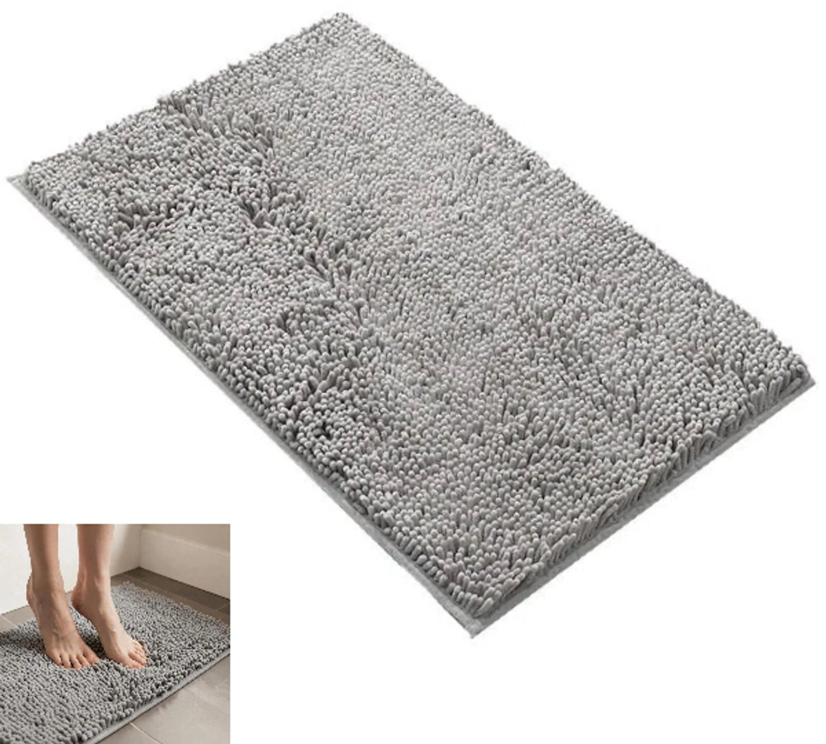 Zachte Chenille Badmat met Antislip voor Volwassenen