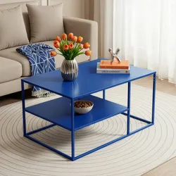 Couchtisch Solund 90x60x45 cm Dunkelblau [en.casa]