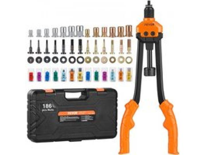 VEVOR Nietmutternzange-Set Blindnietmutternzange 410 mm, Nietenzange 13 Sätze von Muttern & Dornen, Nietmutterwerkzeug M3 M4 M5 M6 M8 M10 M12 Profi Handnietzange, Nietmaschine Gewinde Nieten