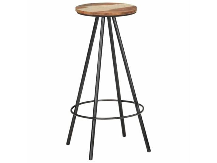 HKLGBVCR Barhocker, 2-teilig, Massivholz, recycelt, Industriestil Altholz, Stahlrahmen, Kapazität 110 kg, einfache Montage, Verwendung in Bars und Restaurants