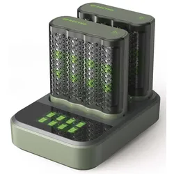 GP Akku-Schnellladegerät inkl. Akkus M452D 2x4-Port + Dockingstation